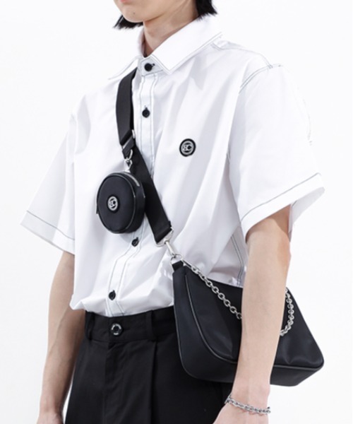 BASIC COTTON(ベーシックコットン)の「【BASIC COTTON/ベーシックコットン】NYLON HOBO BAG / 斜め掛けカバン ショルダーバッグ(ショルダーバッグ・メンズ・ブラック・ONE SIZE)」の9枚目の写真