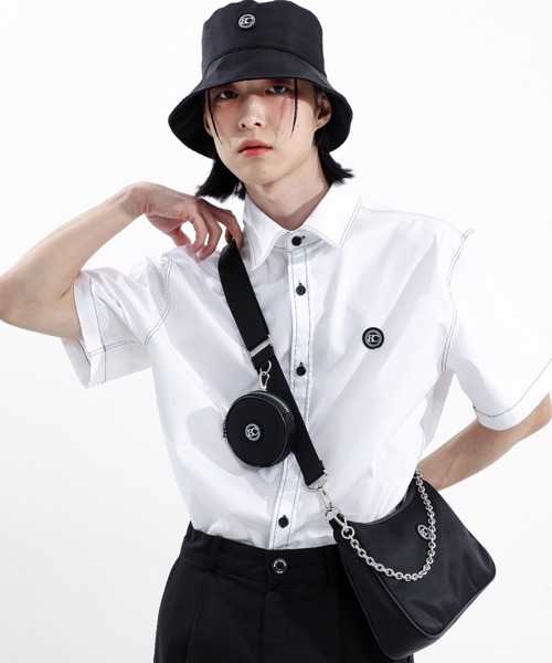 BASIC COTTON(ベーシックコットン)の「【BASIC COTTON/ベーシックコットン】NYLON HOBO BAG / 斜め掛けカバン ショルダーバッグ(ショルダーバッグ・メンズ・ブラック・ONE SIZE)」の7枚目の写真