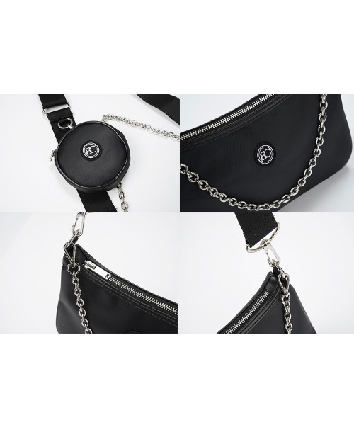 BASIC COTTON(ベーシックコットン)の「【BASIC COTTON/ベーシックコットン】NYLON HOBO BAG / 斜め掛けカバン ショルダーバッグ(ショルダーバッグ・メンズ・ブラック・ONE SIZE)」の17枚目の写真