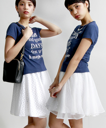 WEGO | WEGO/リバーシブルオーガンジーフレアスカート(スカート)