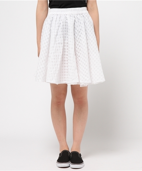 WEGO（ウィゴー）の「WEGO/リバーシブルオーガンジーフレアスカート（スカート・レディース・オフホワイト/ブラック/ライトパープル・FREE）」の9枚目の写真