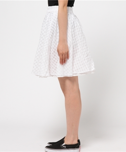 WEGO（ウィゴー）の「WEGO/リバーシブルオーガンジーフレアスカート（スカート・レディース・オフホワイト/ブラック/ライトパープル・FREE）」の10枚目の写真