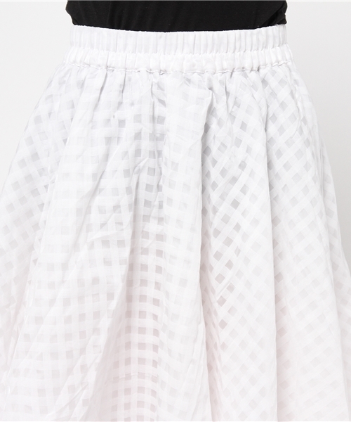 WEGO（ウィゴー）の「WEGO/リバーシブルオーガンジーフレアスカート（スカート・レディース・オフホワイト/ブラック/ライトパープル・FREE）」の4枚目の写真