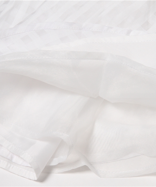 WEGO（ウィゴー）の「WEGO/リバーシブルオーガンジーフレアスカート（スカート・レディース・オフホワイト/ブラック/ライトパープル・FREE）」の6枚目の写真