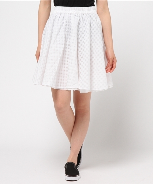 WEGO（ウィゴー）の「WEGO/リバーシブルオーガンジーフレアスカート（スカート・レディース・オフホワイト/ブラック/ライトパープル・FREE）」の17枚目の写真