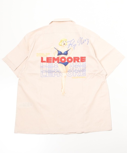 AVIREX（アヴィレックス）の「ピンナップ アロハ シャツ / S/S PIN UP ALOHA SHIRT / アヴィレックス / AVIREX（シャツ/ブラウス・メンズ・ナチュラル/スモークピンク/ブラック・MEDIUM/X-LARGE/LARGE）」の3枚目の写真