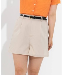 【セットアップ可能】タック入りショートパンツ