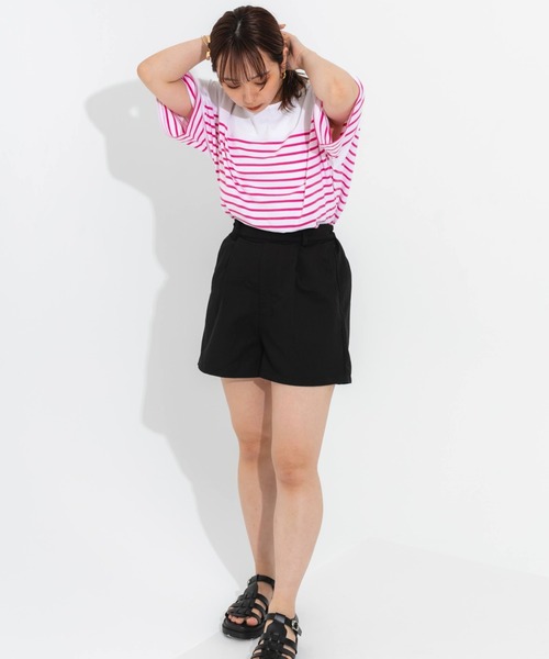 nemne store（ネンネストア）の「【セットアップ可能】タック入りショートパンツ（その他パンツ・レディース・ブラック/ベージュ/アイボリー・フリー）」の9枚目の写真