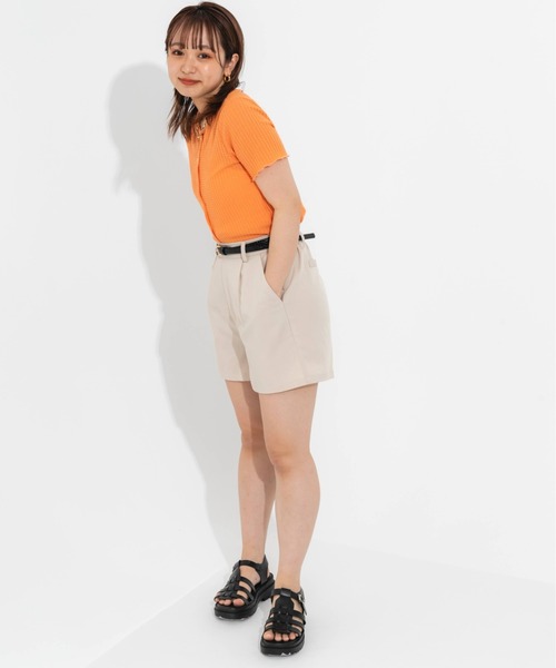 nemne store（ネンネストア）の「【セットアップ可能】タック入りショートパンツ（その他パンツ・レディース・ブラック/ベージュ/アイボリー・フリー）」の14枚目の写真