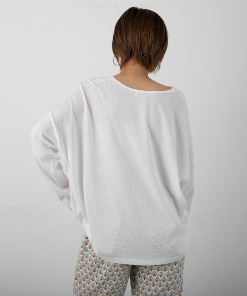 PICHI(ピイチ)の「スラブ長袖トップス(Tシャツ/カットソー・レディース・ホワイト/ピンク/イエロー/チャコール・FREE)」の17枚目の写真
