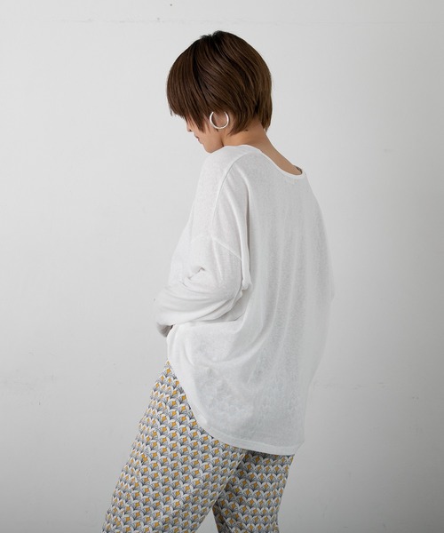 PICHI(ピイチ)の「スラブ長袖トップス(Tシャツ/カットソー・レディース・ホワイト/ピンク/イエロー/チャコール・FREE)」の18枚目の写真