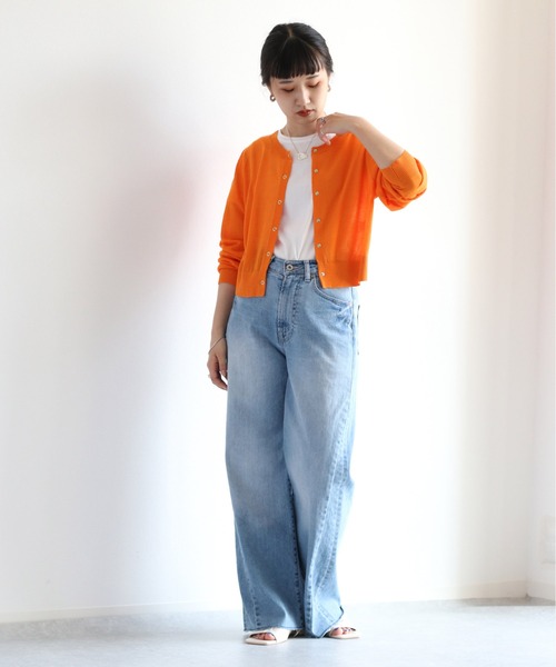 cepo(セポ)の「【セットアイテム】サマーニットカーディガン+ノースリーブワンピース(ワンピース・レディース・ブラック/オレンジ/グリーン・M)」の15枚目の写真