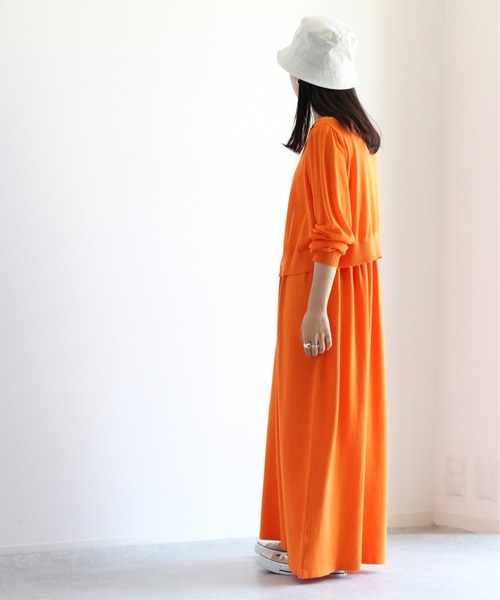 cepo(セポ)の「【セットアイテム】サマーニットカーディガン+ノースリーブワンピース(ワンピース・レディース・ブラック/オレンジ/グリーン・M)」の12枚目の写真