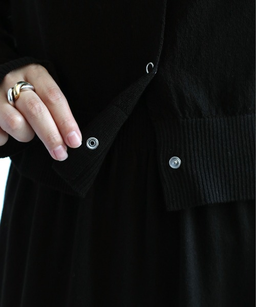 cepo(セポ)の「【セットアイテム】サマーニットカーディガン+ノースリーブワンピース(ワンピース・レディース・ブラック/オレンジ/グリーン・M)」の21枚目の写真