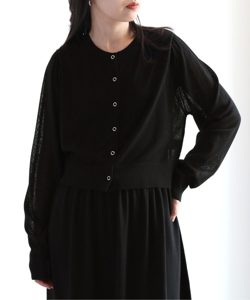 cepo(セポ)の「【セットアイテム】サマーニットカーディガン+ノースリーブワンピース(ワンピース・レディース・ブラック/オレンジ/グリーン・M)」の18枚目の写真