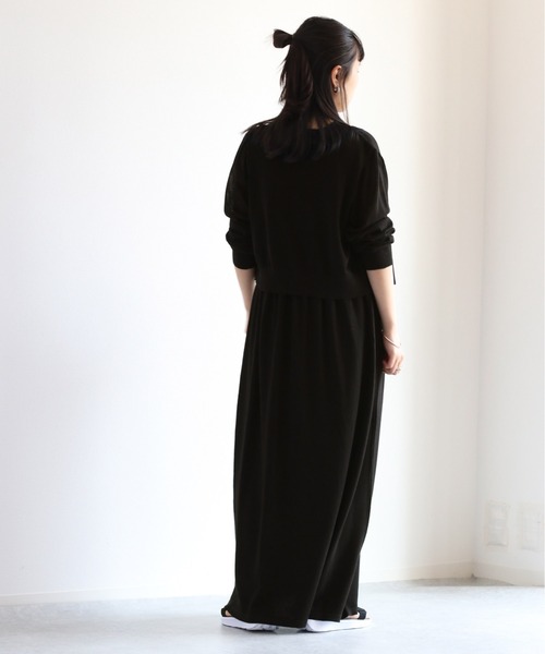 cepo(セポ)の「【セットアイテム】サマーニットカーディガン+ノースリーブワンピース(ワンピース・レディース・ブラック/オレンジ/グリーン・M)」の4枚目の写真