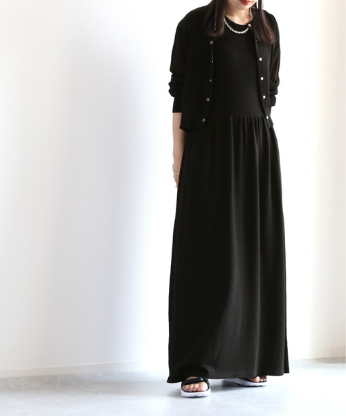 cepo(セポ)の「【セットアイテム】サマーニットカーディガン+ノースリーブワンピース(ワンピース・レディース・ブラック/オレンジ/グリーン・M)」の20枚目の写真