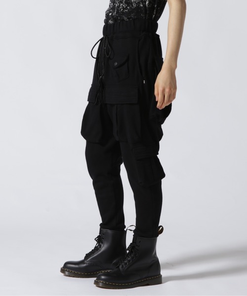 KMRII サルエルパンツ サイズ1 KMRii（ケムリ）の「KMRii/ケムリ/MULTIPUL CARGO SWEAT PANTS