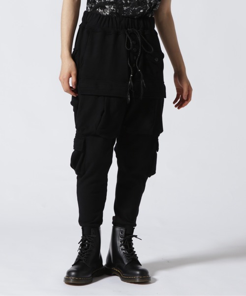 KMRii ケムリ　サルエルパンツ　スウェット　ブラック　サイズ2 KMRii ケムリ サルエルパンツ スウェット ブラック サイズ2
