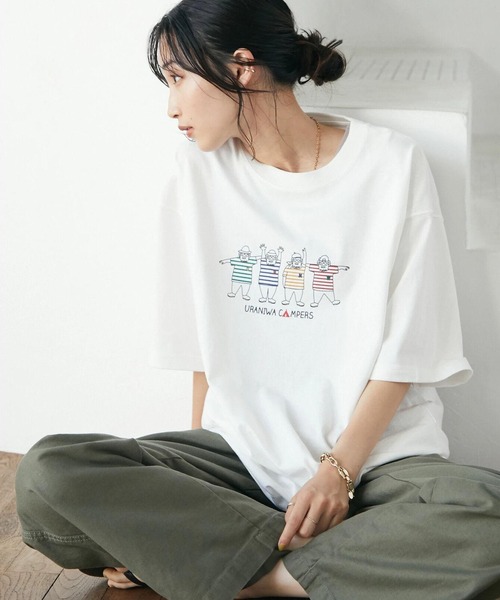 CRAFT STANDARD BOUTIQUE(クラフトスタンダードブティック)の「URANIWACAMPERS プリントTEE *(Tシャツ/カットソー・レディース・A/B/C/D/E/F・LL/M/L)」の4枚目の写真