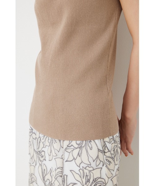 rienda（リエンダ）の「アシンメトリードレープハイネックニットトップス（Tシャツ/カットソー・レディース・ブラック/ベージュ/パープル/オレンジ・FREE）」の16枚目の写真