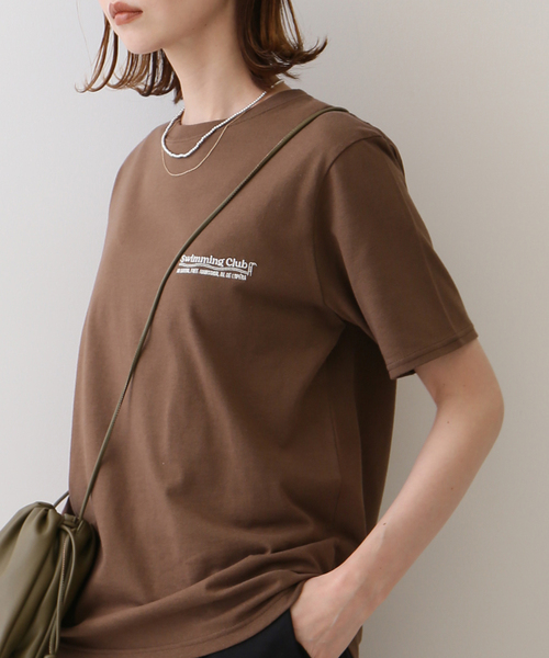 SLOBE IENA(スローブイエナ)の「Swimming Club TEE(Tシャツ/カットソー・レディース・ブラウン/サックスブルー・FREE)」の7枚目の写真