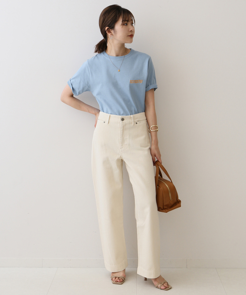 SLOBE IENA(スローブイエナ)の「Swimming Club TEE(Tシャツ/カットソー・レディース・ブラウン/サックスブルー・FREE)」の4枚目の写真