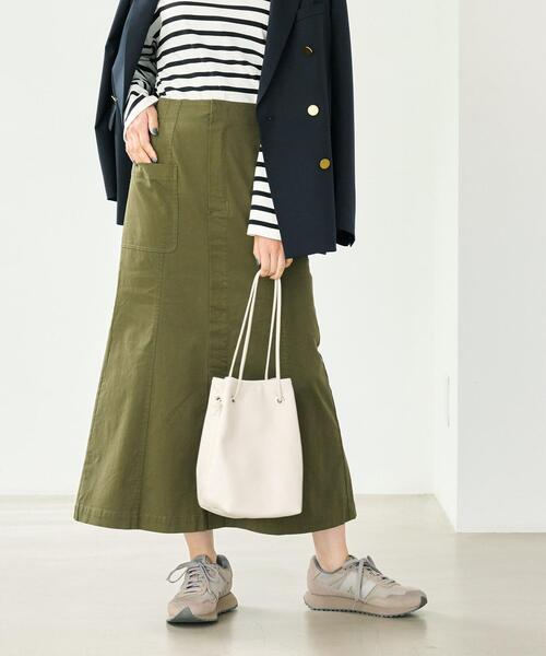 green label relaxing(グリーンレーベルリラクシング)の「ミリタリー マーメイド スカート(スカート・レディース・ネイビー/オリーブ・38/36)」の4枚目の写真