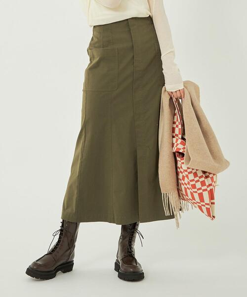 green label relaxing(グリーンレーベルリラクシング)の「ミリタリー マーメイド スカート(スカート・レディース・ネイビー/オリーブ・38/36)」の9枚目の写真