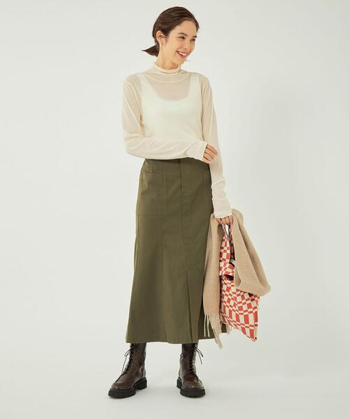 green label relaxing(グリーンレーベルリラクシング)の「ミリタリー マーメイド スカート(スカート・レディース・ネイビー/オリーブ・38/36)」の18枚目の写真