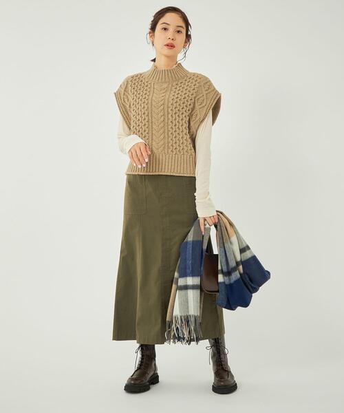 green label relaxing(グリーンレーベルリラクシング)の「ミリタリー マーメイド スカート(スカート・レディース・ネイビー/オリーブ・38/36)」の19枚目の写真