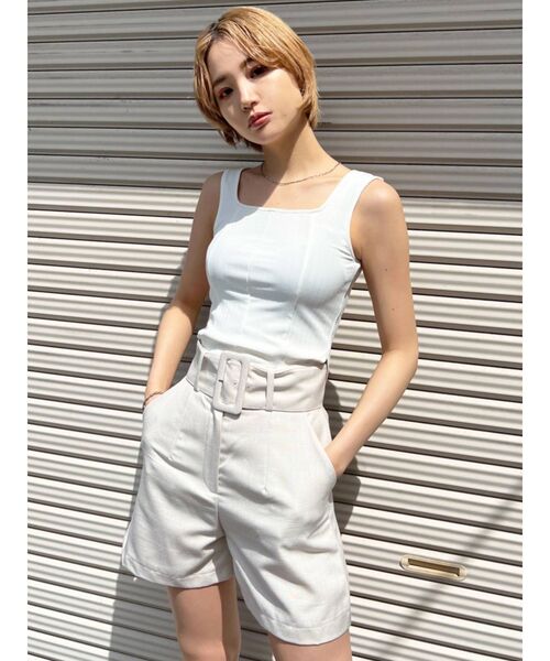 EMODA（エモダ）の「ベルトワイドショートパンツ（その他パンツ・レディース・ブラック/アイボリー/その他・SMALL/MEDIUM）」の14枚目の写真