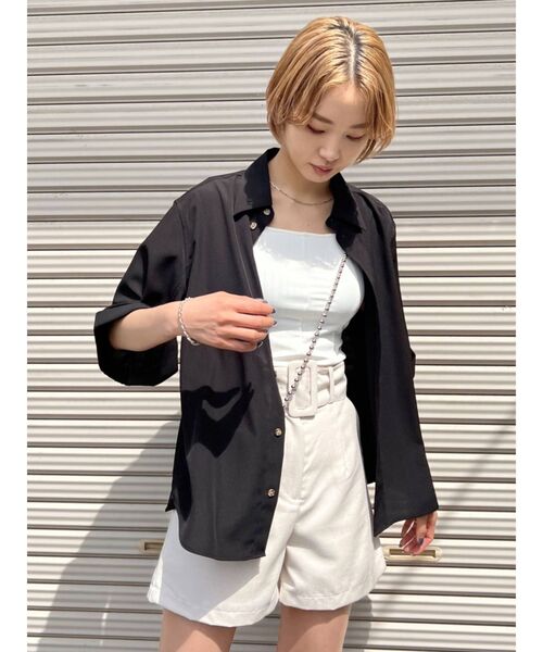 EMODA（エモダ）の「ベルトワイドショートパンツ（その他パンツ・レディース・ブラック/アイボリー/その他・SMALL/MEDIUM）」の15枚目の写真