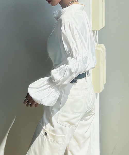 PAGEBOY（ページボーイ）の「CORE / バルーンギャザーブラウス（シャツ/ブラウス・レディース・ブラック/オフホワイト・FREE）」の5枚目の写真