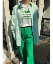 WC | カラーストライプビッグシャツ(シャツ/ブラウス)