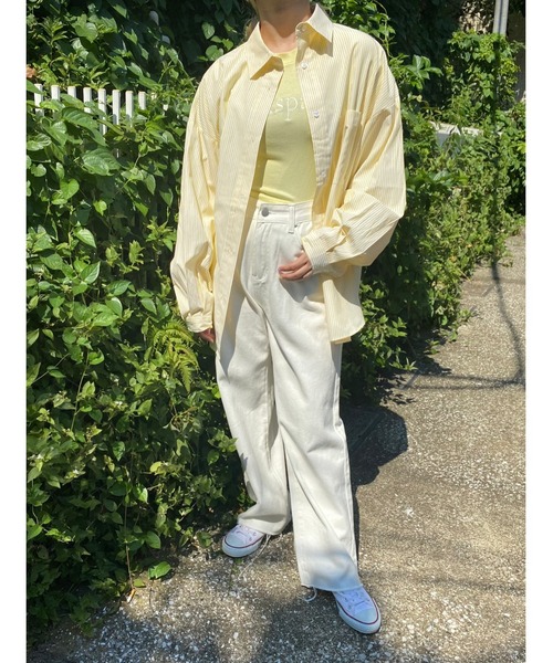 WC（ダブル シー）の「カラーストライプビッグシャツ（シャツ/ブラウス・レディース・ピンク/イエロー/ブルー/グリーン・FREE）」の15枚目の写真