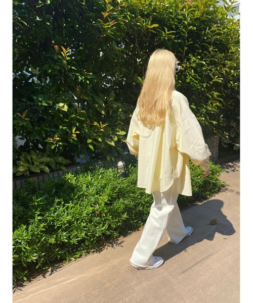 WC（ダブル シー）の「カラーストライプビッグシャツ（シャツ/ブラウス・レディース・ピンク/イエロー/ブルー/グリーン・FREE）」の18枚目の写真