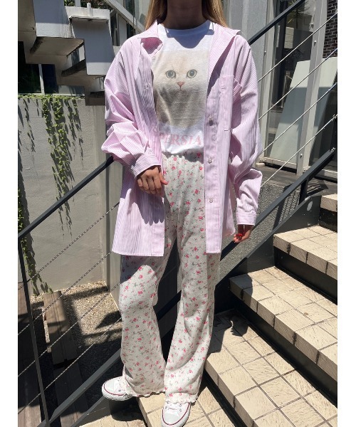 WC（ダブル シー）の「カラーストライプビッグシャツ（シャツ/ブラウス・レディース・ピンク/イエロー/ブルー/グリーン・FREE）」の20枚目の写真