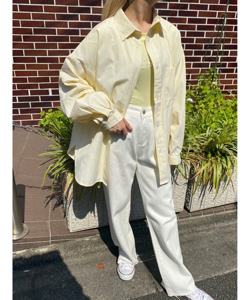 WC（ダブル シー）の「カラーストライプビッグシャツ（シャツ/ブラウス・レディース・ピンク/イエロー/ブルー/グリーン・FREE）」の19枚目の写真