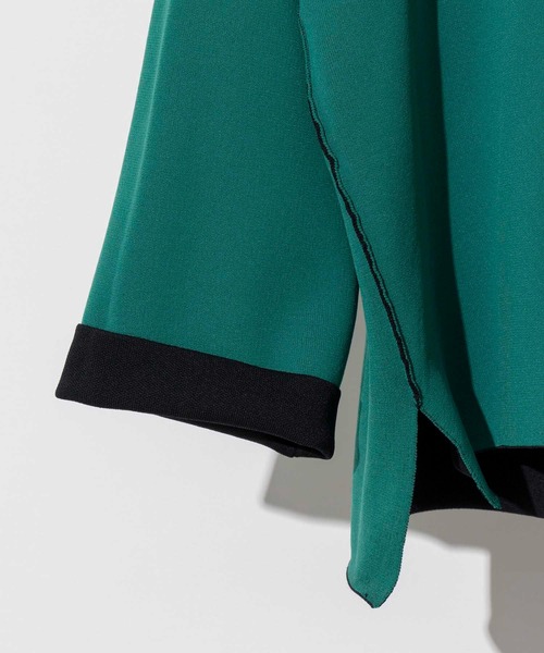 MAISON SPECIAL（メゾンスペシャル）の「《ユニセックスアイテム》ダブルフェイスプライムオーバークルーネックニットリバーシブルプルオーバー【MAISON SPECIAL/メゾンスペシャル】（ニット/セーター・メンズ・ブラック/パープル/オフホワイト/ブルー・1/2/0）」の14枚目の写真