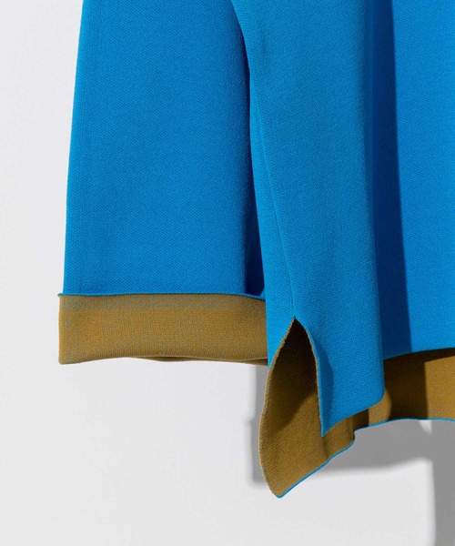 MAISON SPECIAL（メゾンスペシャル）の「《ユニセックスアイテム》ダブルフェイスプライムオーバークルーネックニットリバーシブルプルオーバー【MAISON SPECIAL/メゾンスペシャル】（ニット/セーター・メンズ・ブラック/パープル/オフホワイト/ブルー・1/2/0）」の20枚目の写真