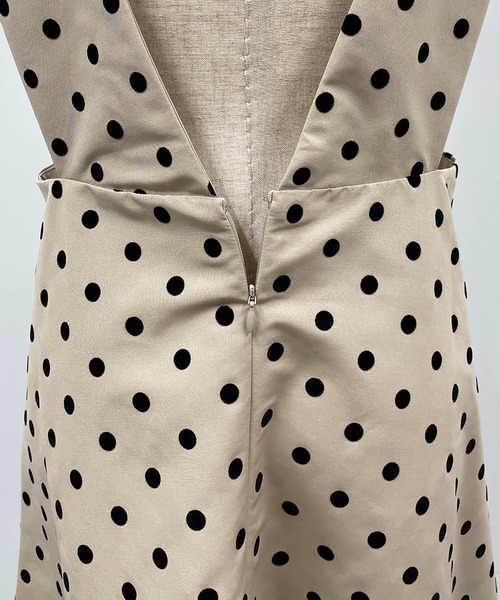 PICCIN(ピッチン)の「ポケットパールフロッキードットジャンスカ(スカート・レディース・ブラック/ベージュ・M)」の21枚目の写真