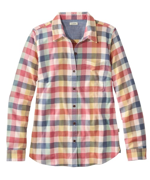 L.L.Bean(エルエルビーン)の「ビーンフレックス・オールシーズン・フランネル・シャツ、長袖 米国フィット・プチ(シャツ/ブラウス・レディース・マルチ/ブラウン系その他/グリーン系その他/グリーン系その他2・SMALL/MEDIUM/LARGE)」の4枚目の写真