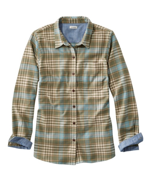 L.L.Bean(エルエルビーン)の「ビーンフレックス・オールシーズン・フランネル・シャツ、長袖 米国フィット・プチ(シャツ/ブラウス・レディース・マルチ/ブラウン系その他/グリーン系その他/グリーン系その他2・SMALL/MEDIUM/LARGE)」の6枚目の写真