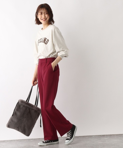 GLOBAL WORK(グローバルワーク)の「ウツクシルエットフレアパンツ/345949(その他パンツ・レディース・ブラック/レッド/グリーン/ブラウン系その他6・SMALL/MEDIUM/LARGE)」の10枚目の写真