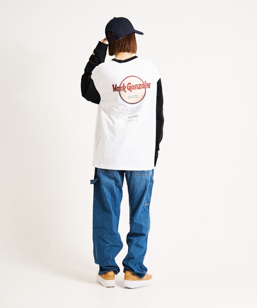 (What it isNt)ART BY MARKGONZALES(ワットイットイズント)の「What it isNt-MG【62304】-L/S TEE/(ワットイットイズント) アートバイ マークゴンザレス /ロンT(Tシャツ/カットソー・メンズ・ホワイト/ブラック・L/XL)」の3枚目の写真