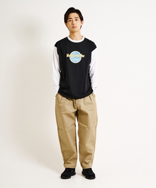 (What it isNt)ART BY MARKGONZALES(ワットイットイズント)の「What it isNt-MG【62304】-L/S TEE/(ワットイットイズント) アートバイ マークゴンザレス /ロンT(Tシャツ/カットソー・メンズ・ホワイト/ブラック・L/XL)」の4枚目の写真
