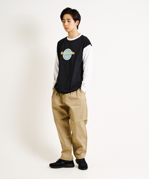 (What it isNt)ART BY MARKGONZALES(ワットイットイズント)の「What it isNt-MG【62304】-L/S TEE/(ワットイットイズント) アートバイ マークゴンザレス /ロンT(Tシャツ/カットソー・メンズ・ホワイト/ブラック・L/XL)」の5枚目の写真