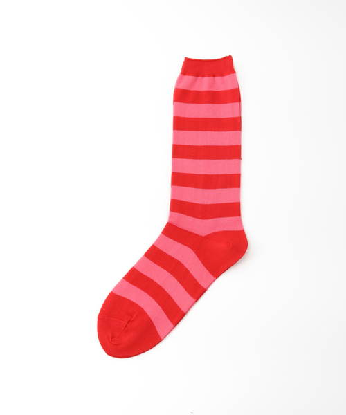 JOURNAL STANDARD LUXE（ジャーナルスタンダード　ラックス）の「BORDER SOCKS（ソックス/靴下・レディース・チャコールグレー/ネイビー/ブラウン/レッド/グリーン/コバルトブルー・FREE）」の6枚目の写真