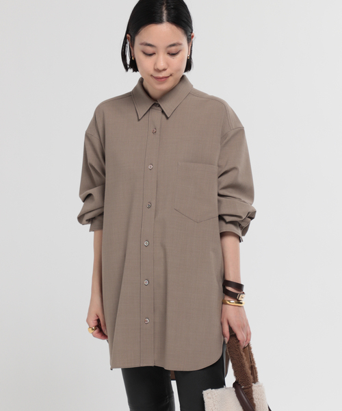 【あ様用】AP STUDIO ベージュウールシャツ AP STUDIO（エーピーストゥディオ）の「ベージュウールシャツ（シャツ